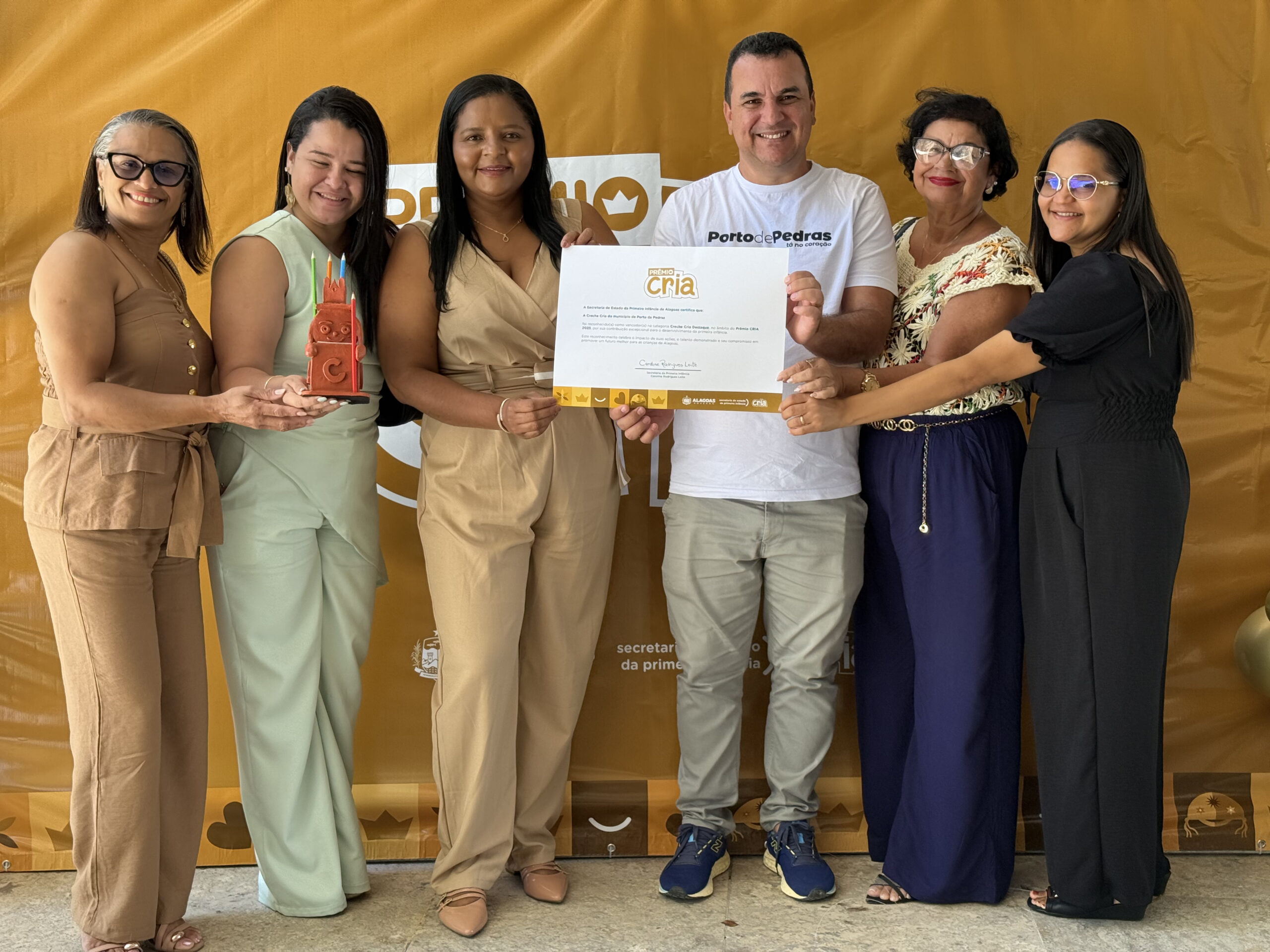 Porto de Pedras se destaca na educação infantil e recebe Prêmio CRIA do Governo de Alagoas