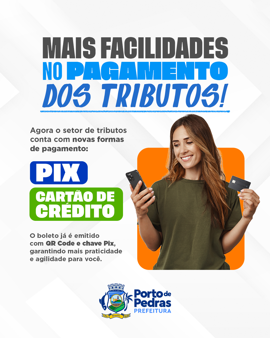 Prefeitura de Porto de Pedras moderniza pagamento de tributos com novas opções digitais
